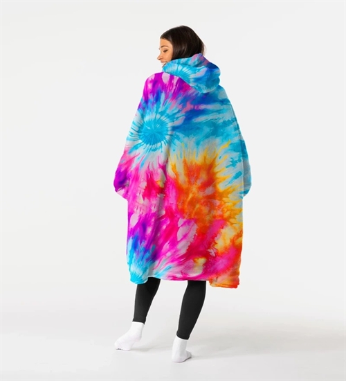 Huggie - Tie Dye - Giant Blanket Hoodie - Kæmpe Tæppe Hættetrøje